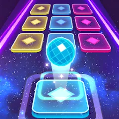 Скачать взломанную Color Hop 3D - Music Game (Цветной Хоп 3D)  [МОД Mega Pack] - стабильная версия apk на Андроид