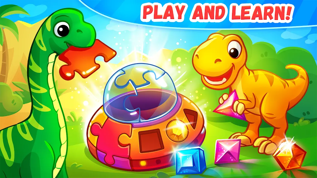 Dinosaur games for kids age 2  [МОД Бесконечные монеты] Screenshot 2