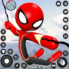 Скачать взлом Spider Stickman Rope Hero Game  [МОД Menu] - стабильная версия apk на Андроид