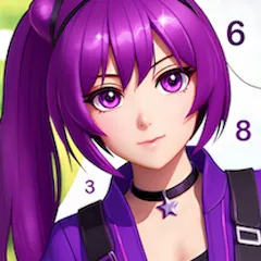 Скачать взлом Anime Manga Color by Numbers  [МОД Много монет] - стабильная версия apk на Андроид