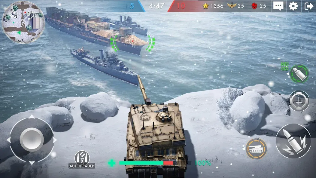 Tank Warfare: PvP Battle Game (Танковое сражение)  [МОД Menu] Screenshot 1