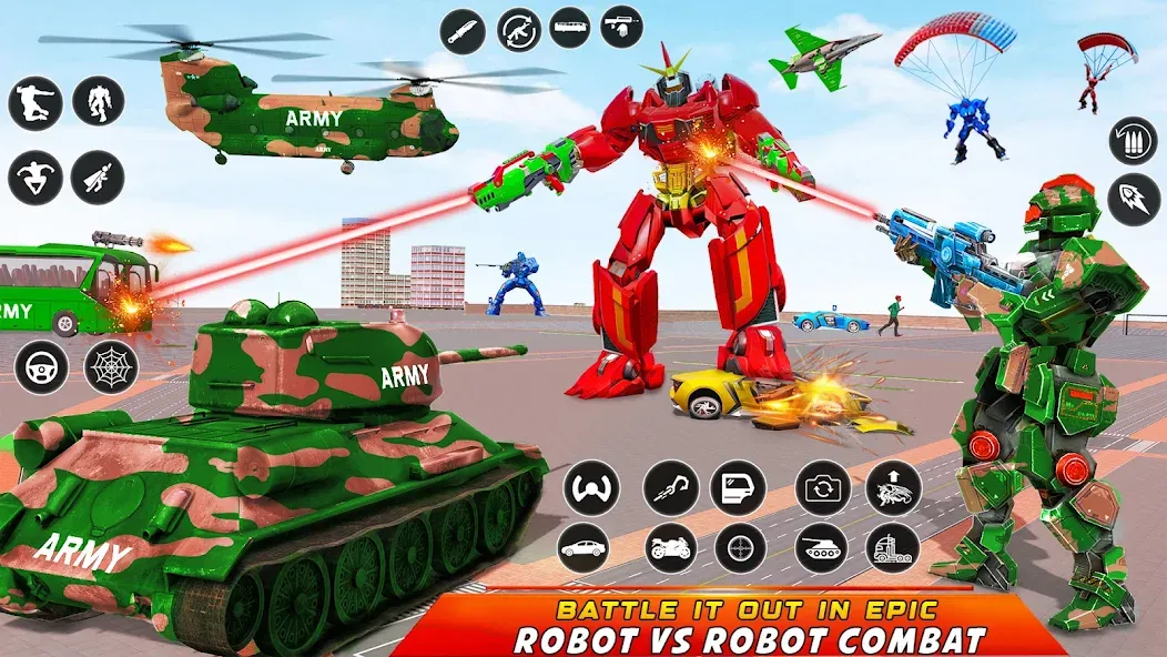 Army Bus Robot Car Game 3d  [МОД Все открыто] Screenshot 4