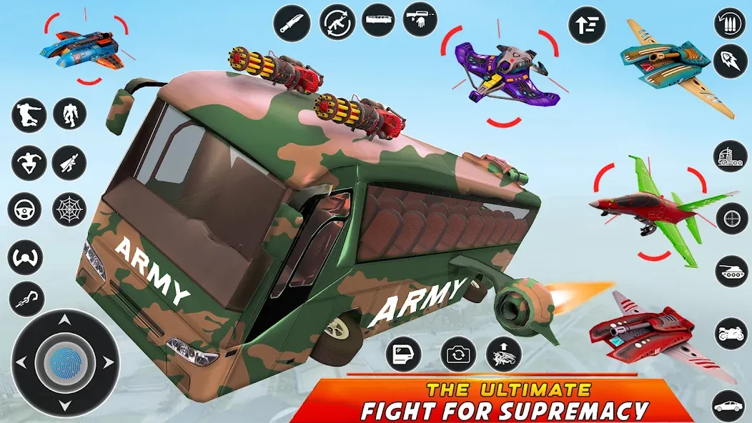 Army Bus Robot Car Game 3d  [МОД Все открыто] Screenshot 5