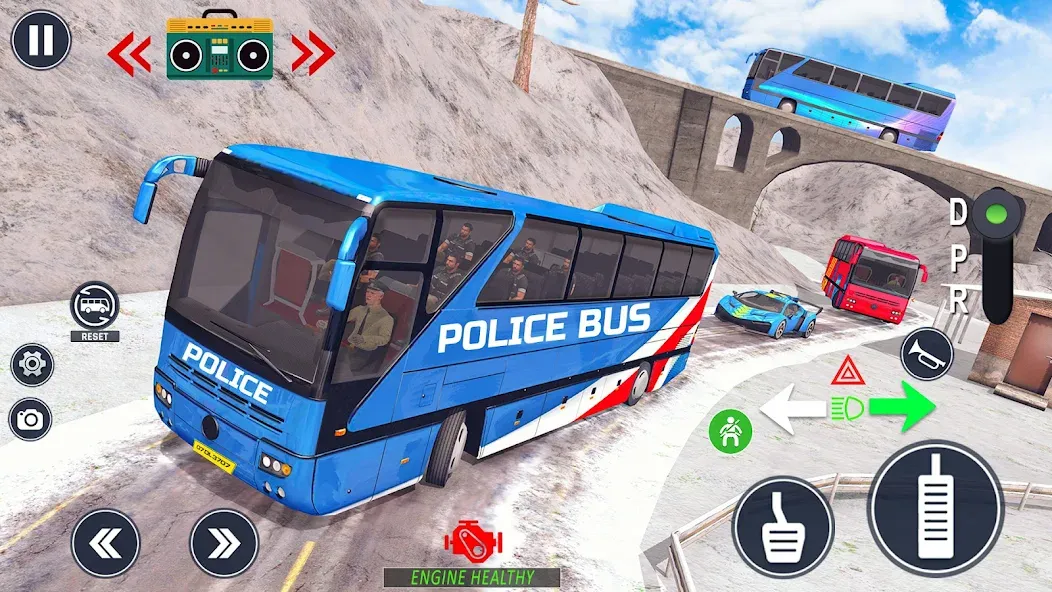 Police Bus Simulator Bus Games  [МОД Много монет] Screenshot 5