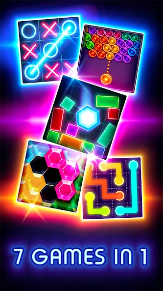 Tic Tac Toe Glow: 2 Players  [МОД Бесконечные монеты] Screenshot 3