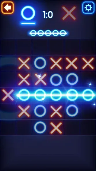 Tic Tac Toe Glow: 2 Players  [МОД Бесконечные монеты] Screenshot 4