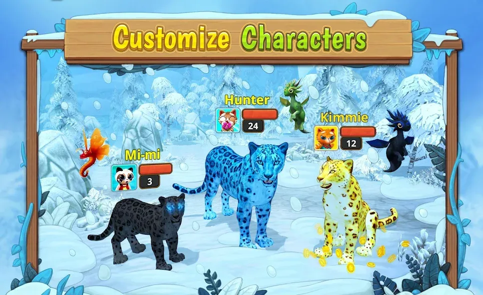 Snow Leopard Family Sim Online  [МОД Menu] Screenshot 2