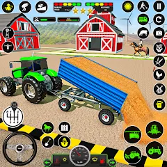 Скачать взломанную Tractor Farming: Tractor Games (Тракторное хозяйство)  [МОД Все открыто] - последняя версия apk на Андроид