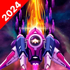 Скачать взломанную Galaxy Attack - Space Shooter (Гэлэкси Атак)  [МОД Unlocked] - стабильная версия apk на Андроид