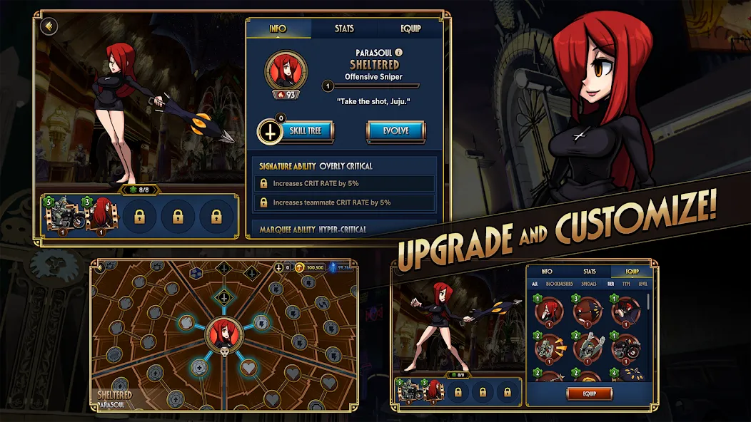 Skullgirls: Fighting RPG (Скулгрлз)  [МОД Unlimited Money] Screenshot 4