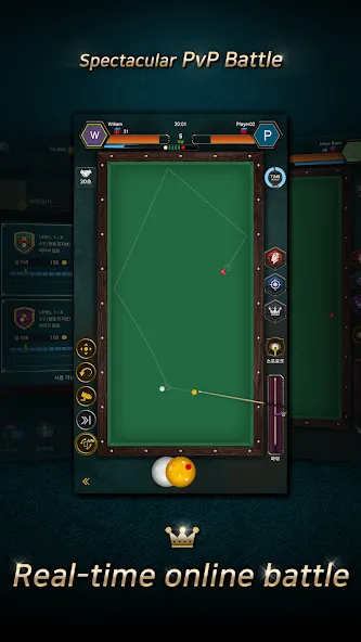 Real Billiards Battle - carom (Риал Бильярдс Батл)  [МОД Unlocked] Screenshot 1