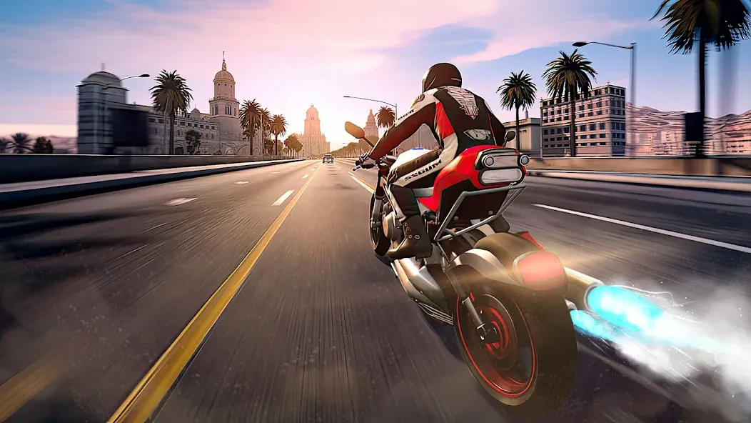 Traffic Bike Driving Simulator (Трафик Байк Драйвинг Симулятор)  [МОД Много монет] Screenshot 1