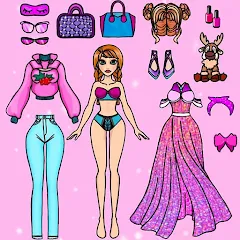 Скачать взломанную Doll Dress Up Makeup Girl Game (Чиби кукла одевает девушку игры)  [МОД Unlocked] - стабильная версия apk на Андроид