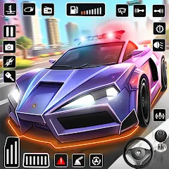 Скачать взломанную Police Car Kids Driving Game (Кидс Полис Геймс)  [МОД Много монет] - стабильная версия apk на Андроид