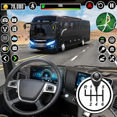 Взломанная Bus Driving School : Bus Games  [МОД Mega Pack] - стабильная версия apk на Андроид