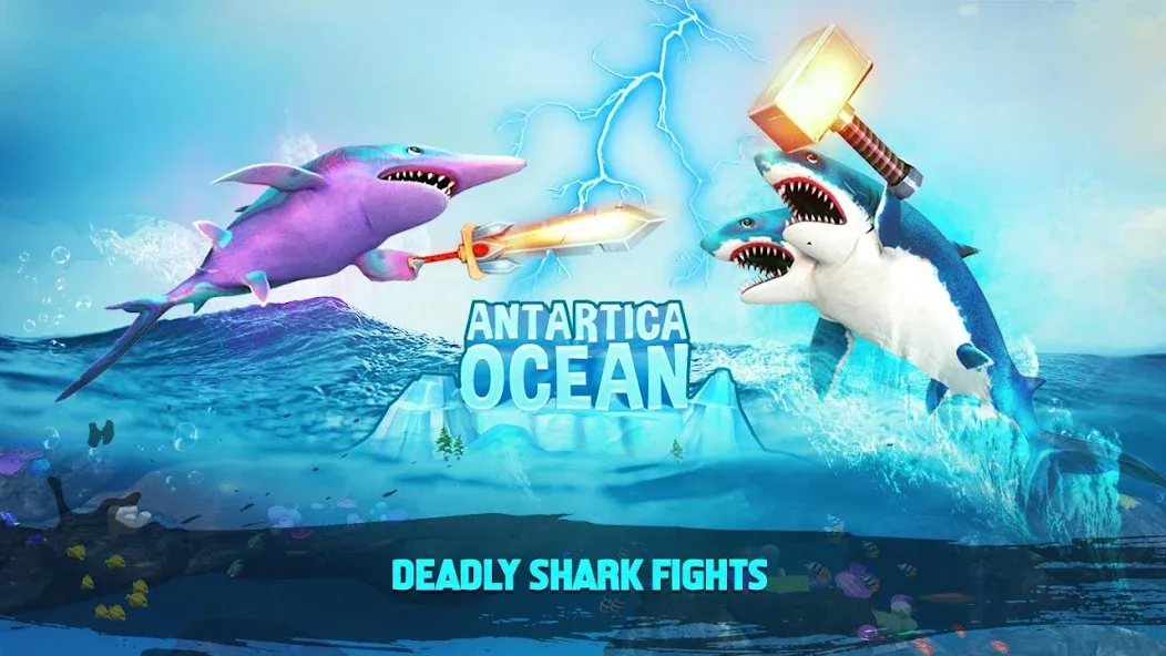 Double Head Shark Attack PVP  [МОД Unlocked] Screenshot 1