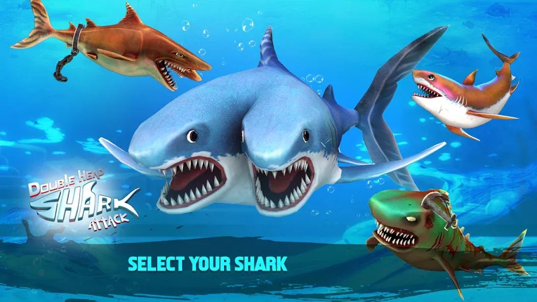 Double Head Shark Attack PVP  [МОД Unlocked] Screenshot 2