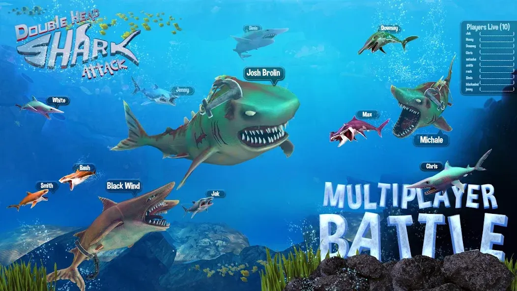 Double Head Shark Attack PVP  [МОД Unlocked] Screenshot 4
