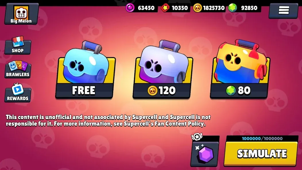 Box Simulator for Brawl Stars  [МОД Меню] Screenshot 1