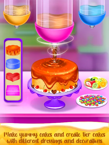 Cake Maker Cooking Cake Games (Кейк Мейкер кулинарные игры на приготовление тортов)  [МОД Бесконечные деньги] Screenshot 2