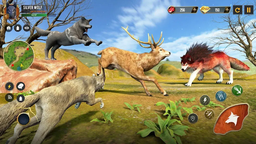 Wild Wolf Simulator Wolf Games  [МОД Menu] Screenshot 5