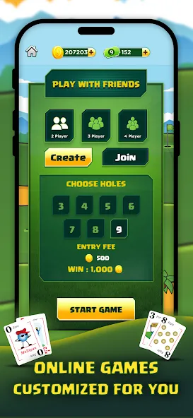 Play Nine: Golf Card Game (Плей Найн)  [МОД Unlimited Money] Screenshot 5