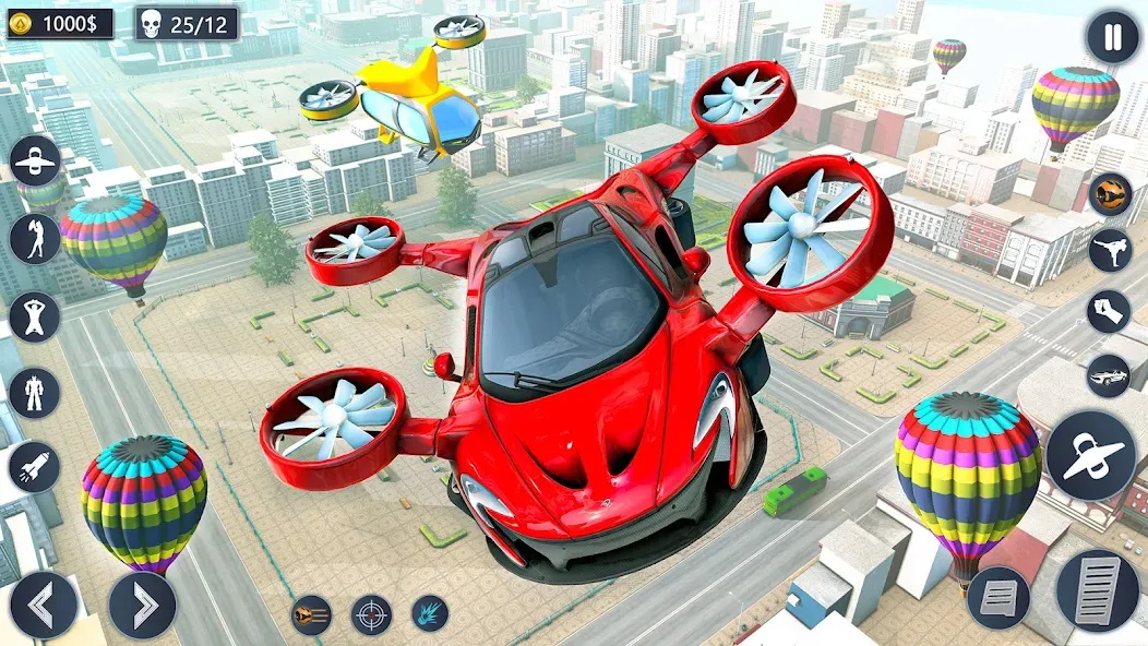 Flying Car Robot Game Car Game  [МОД Unlimited Money] Screenshot 1