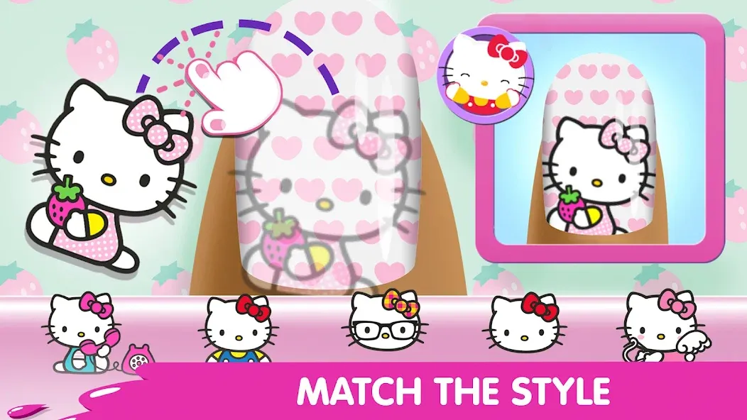 Hello Kitty Nail Salon  [МОД Бесконечные монеты] Screenshot 3