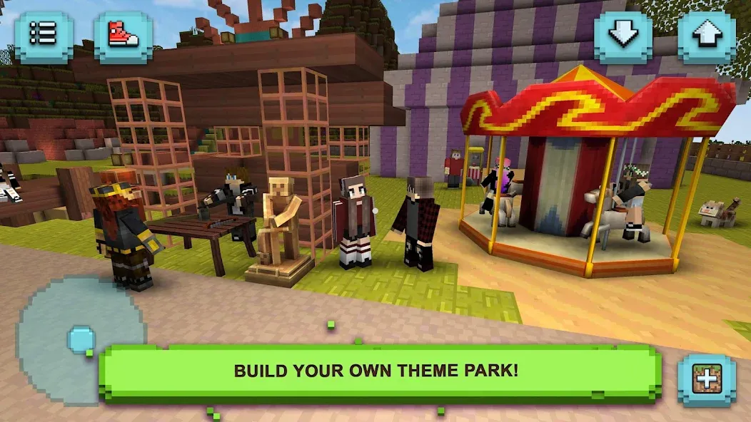 Theme Park Craft: Build & Ride  [МОД Бесконечные монеты] Screenshot 5