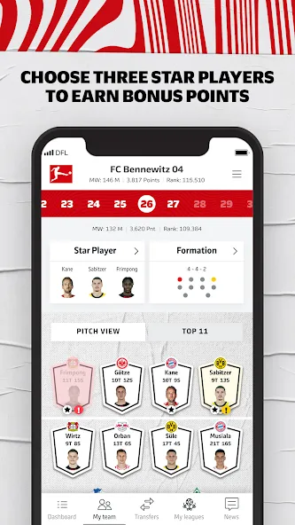 Bundesliga Fantasy Manager (Бундеслига Фэнтези Менеджер)  [МОД Menu] Screenshot 3