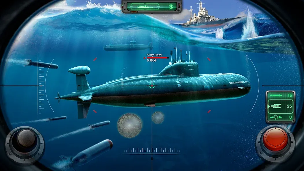 Sea War: Raid (Юбоат)  [МОД Unlocked] Screenshot 3