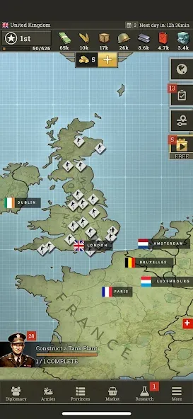 Call of War: Frontlines  [МОД Меню] Screenshot 1
