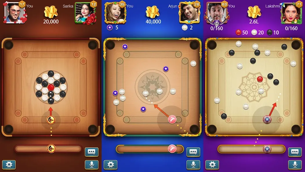 Carrom Meta-Board Disc Game (Карром Мета)  [МОД Много денег] Screenshot 1