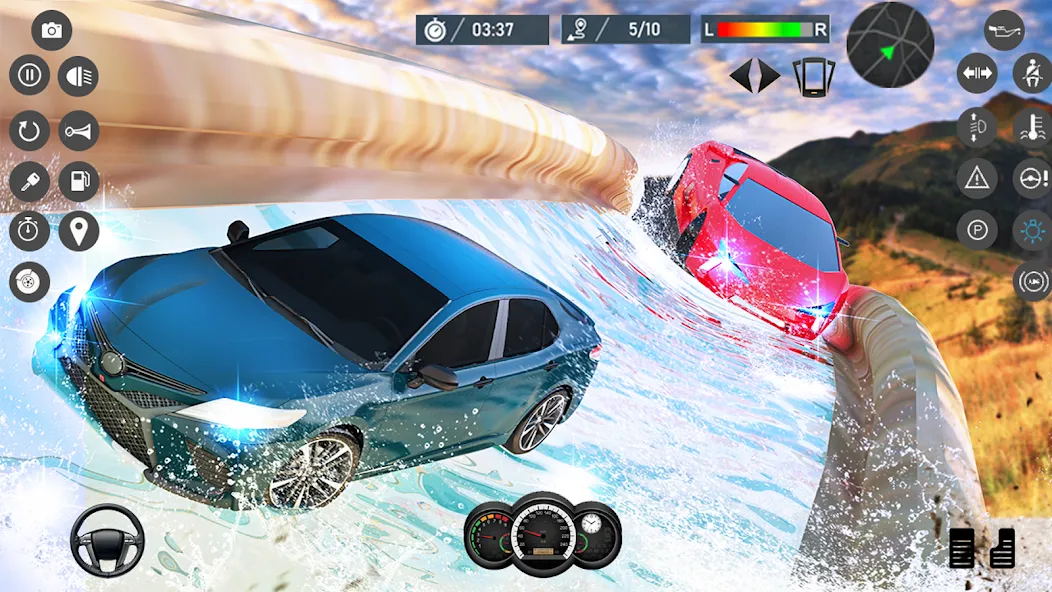 Water Slide Car Race games (Ватер Слайд Кар Рейс игры)  [МОД Menu] Screenshot 2