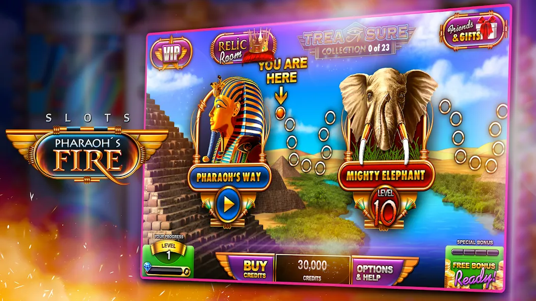 Slots - Pharaoh's Fire (Слоты)  [МОД Бесконечные монеты] Screenshot 1