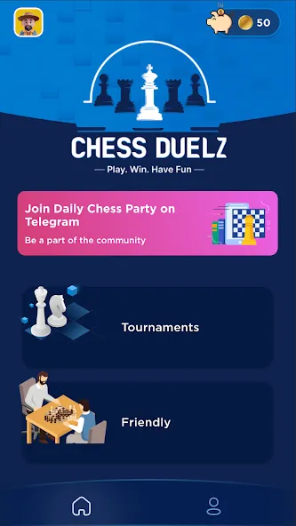 Chess Duelz - An esports app (Шахматный Дуэльз)  [МОД Много денег] Screenshot 1