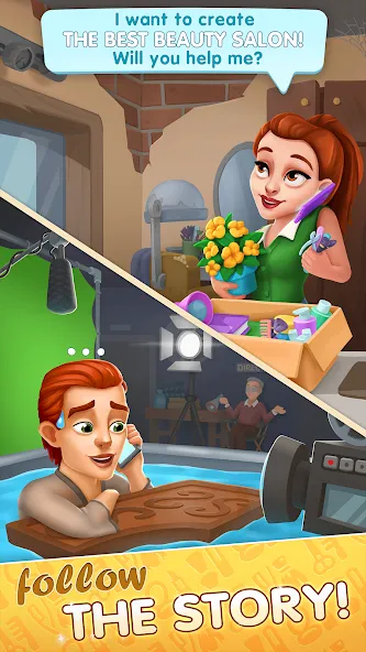 Beauty Tycoon: Hair Salon Game (Бьюти Тайкун)  [МОД Menu] Screenshot 1