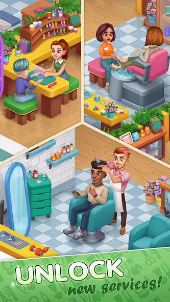 Beauty Tycoon: Hair Salon Game (Бьюти Тайкун)  [МОД Menu] Screenshot 3