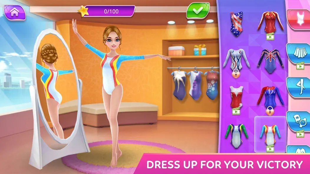 Gymnastics Superstar Star Girl  [МОД Много денег] Screenshot 1