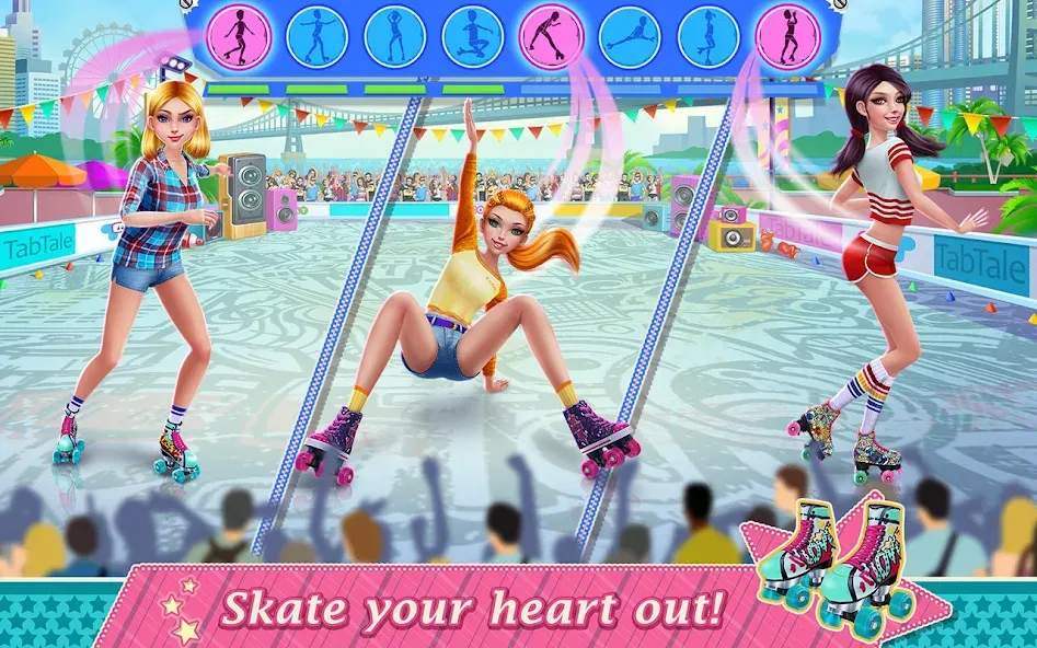 Roller Skating Girls  [МОД Unlocked] Screenshot 2