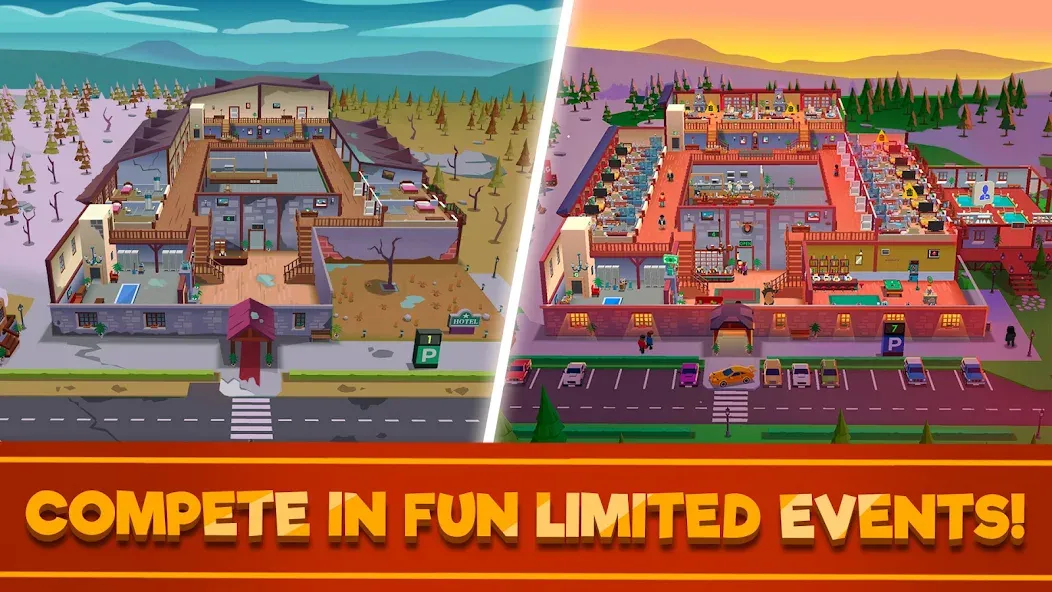 Hotel Empire Tycoon－Idle Game  [МОД Бесконечные деньги] Screenshot 3