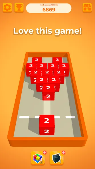 Chain Cube 2048: 3D merge game (Чейн Куб)  [МОД Бесконечные деньги] Screenshot 5