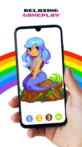 Pixel by Number™ - Pixel Art (Пиксель по номеру)  [МОД Бесконечные монеты] Screenshot 5