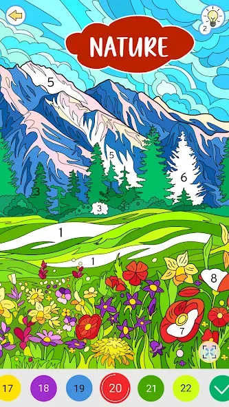 Color by Number: Coloring Book  [МОД Много монет] Screenshot 1