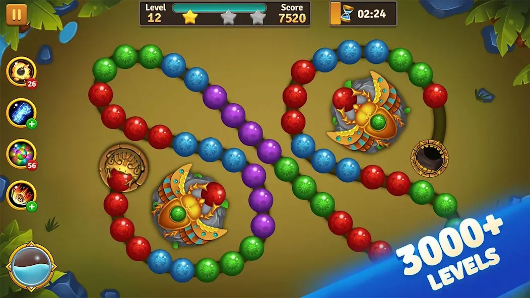 Jungle Marble Blast  [МОД Много денег] Screenshot 3