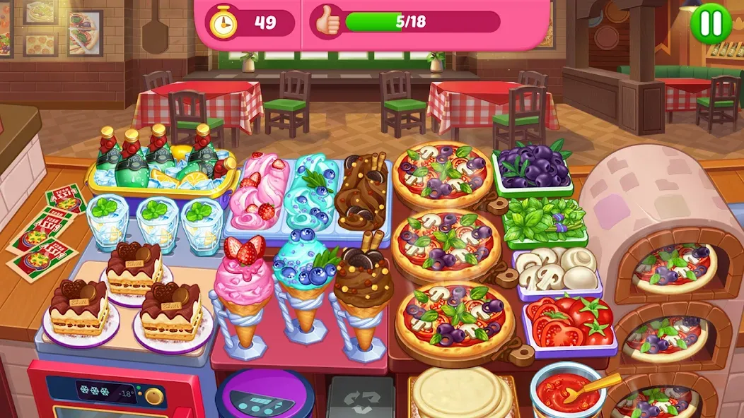 Crazy Cooking Diner: Chef Game (Крейзи кукинг дайнер)  [МОД Бесконечные деньги] Screenshot 2