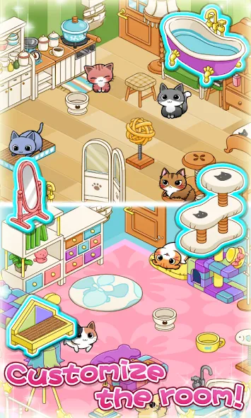 Cat Room - Cute Cat Games (Кэт Рум)  [МОД Unlimited Money] Screenshot 4