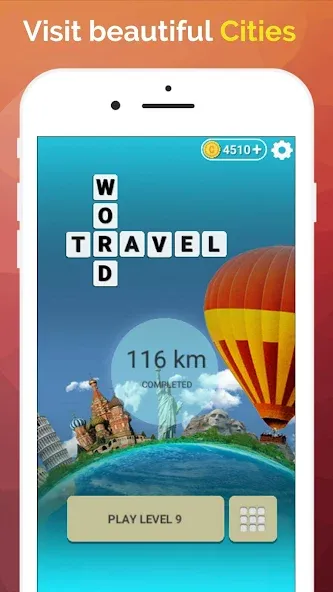 Word Travel: Wonders Trip Game  [МОД Все открыто] Screenshot 2