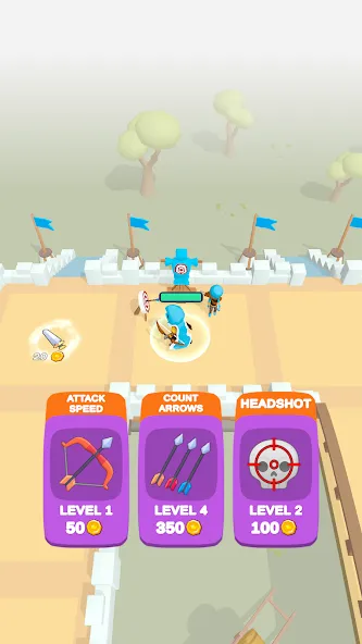 Wild Archer: Castle Defense (Ланд Инвейдер)  [МОД Menu] Screenshot 3