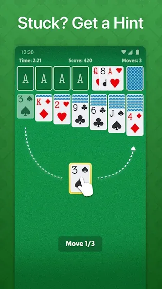 Solitaire - Classic Card Game (Солитер)  [МОД Много денег] Screenshot 4